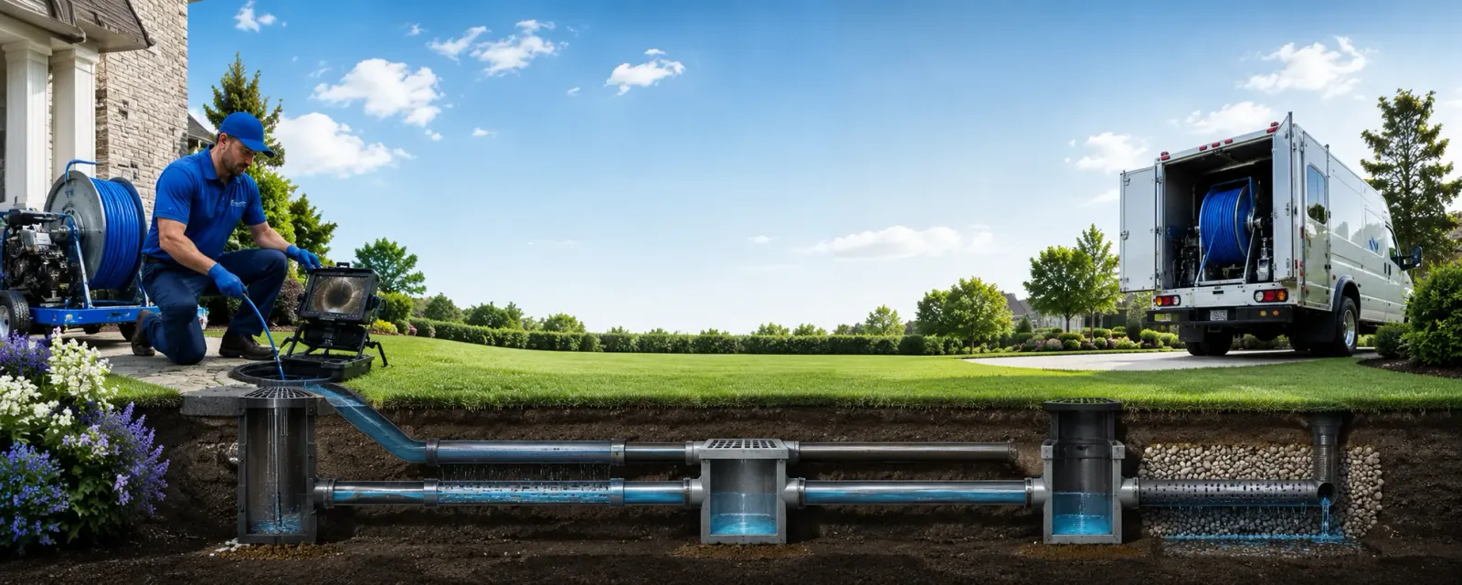 Outdoor drain cleaning information for Fultonham, OH